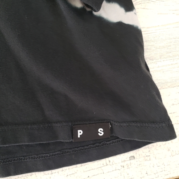 Proenza Schouler PSWL Tie Dye Long Sleeve T-Shirt Black White Size Large - Picture 2 of 7